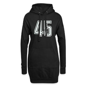 45 - Hoodie-Kleid - Schwarz - Vorne