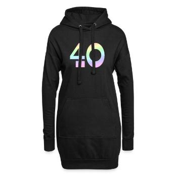 40 pastell farben - Hoodie-Kleid - Schwarz - Vorne