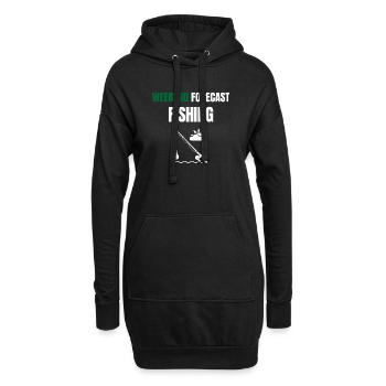 Weekend Forecast Fishing – Angeln Design - Hoodie Dress - black - Front