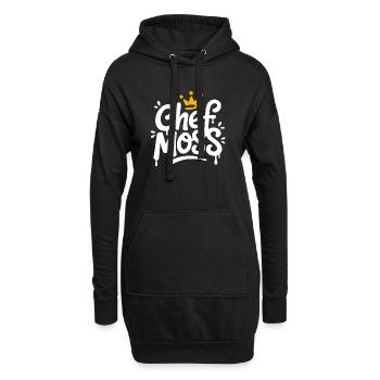 Chef Moss Krone Logo - Hoodie-Kleid - Schwarz - Vorne
