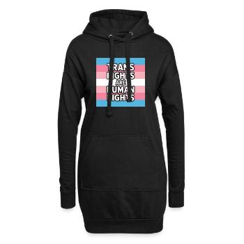 Trans-Rechte sind Menschenrechte – Pride Tee - Hoodie-Kleid - Schwarz - Vorne