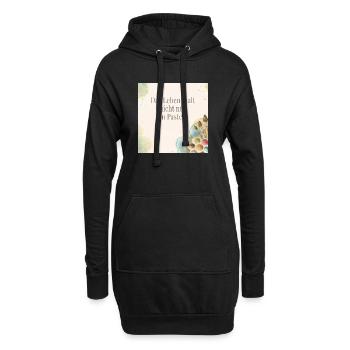 Das Leben malt nicht nur in Pastell - Hoodie-Kleid - Schwarz - Vorne