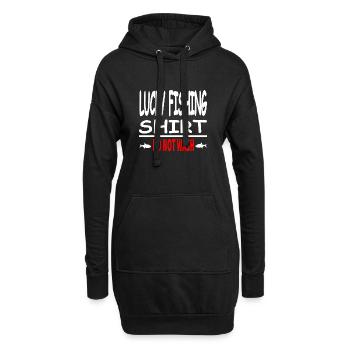 Angeln - Hoodie-Kleid - Schwarz - Vorne