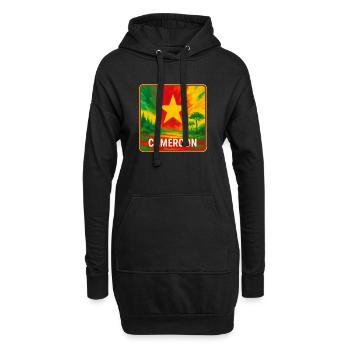Conception de voyages au Cameroun - Sweat-shirt à capuche long Femme - noir - Devant