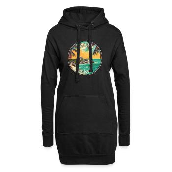 Tulum in Mexiko Tropisches Paradies Reisekunst - Hoodie-Kleid - Schwarz - Vorne