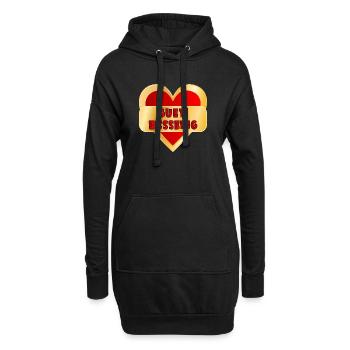 Gute Besserung Schweiz - Hoodie-Kleid - Schwarz - Vorne