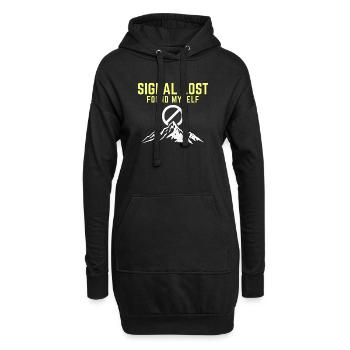 Signal perdu – Trouvé - Sweat-shirt à capuche long Femme - noir - Devant