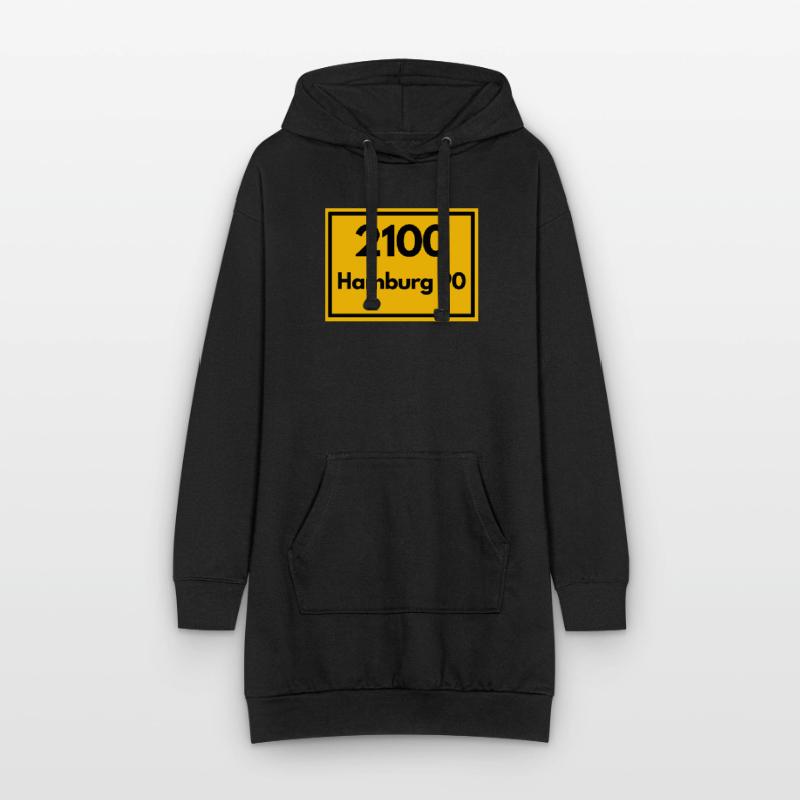 OLD POSTCODE POSTCODE RETRO 2100 HAMBURG 90 ALSTER Hoodie Dress