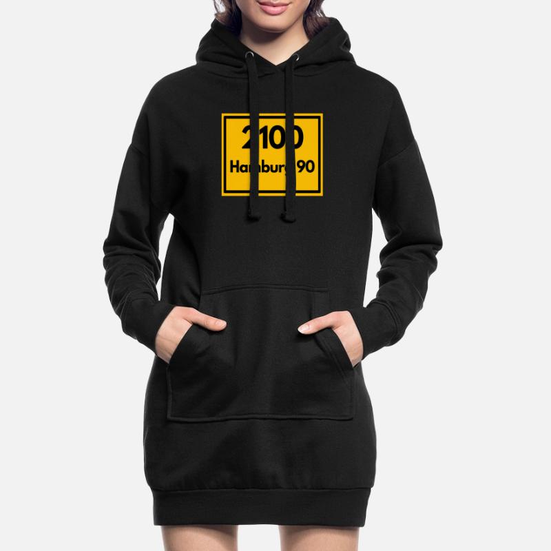 OLD POSTCODE POSTCODE RETRO 2100 HAMBURG 90 ALSTER Hoodie Dress