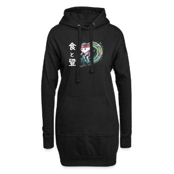 Ramen Racer auf Rainbow Cyclist Moodle Sushi - Hoodie-Kleid - Schwarz - Vorne