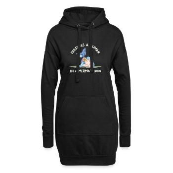 Failed as a Human – I’m a Mermaid Now - Hoodie-Kleid - Schwarz - Vorne