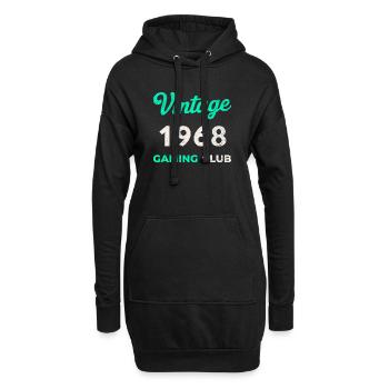 Vintage 1968 – Année de naissance rétro du Gaming Club - Sweat-shirt à capuche long Femme - noir - Devant