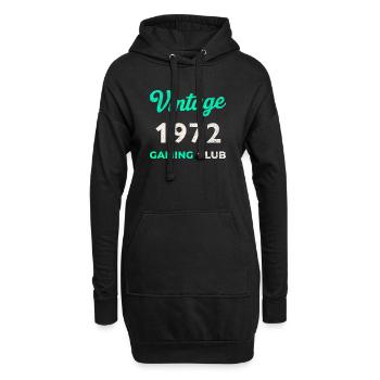 Vintage 1972 – Gaming Club Rétro Geburtsjahr_ - Sweat-shirt à capuche long Femme - noir - Devant
