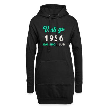 Vintage 1956 – Année de naissance rétro du Gaming Club - Sweat-shirt à capuche long Femme - noir - Devant