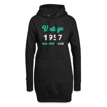 Vintage 1957 – Année de naissance rétro du Gaming Club - Sweat-shirt à capuche long Femme - noir - Devant