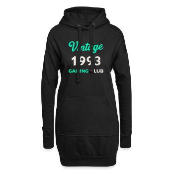 Vintage 1993 – Année de naissance rétro du Gaming Club - Sweat-shirt à capuche long Femme - noir - Devant