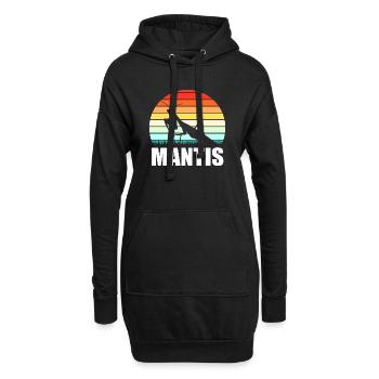 Mantis Gottesanbeter Gottesanbeterin - Hoodie-Kleid - Schwarz - Vorne