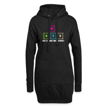 Zocken Computerspieler Zocker Gaming Gamer - Hoodie-Kleid - Schwarz - Vorne