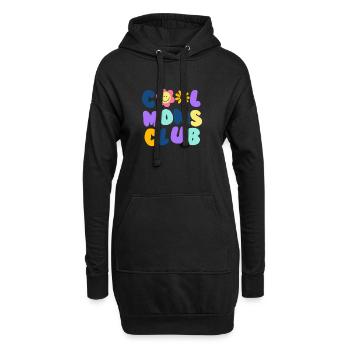 Cool Moms Club No1 - Hoodie-Kleid - Schwarz - Vorne