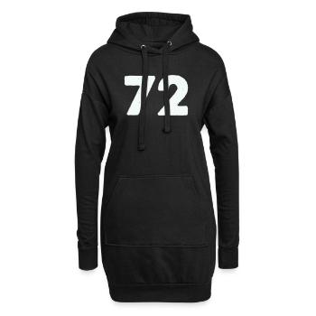72 - Hoodie-Kleid - Schwarz - Vorne