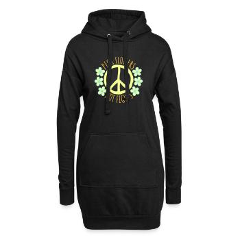 Cueillez des fleurs, pas des disputes, fleurs Paix Logo drôle - Sweat-shirt à capuche long Femme - noir - Devant