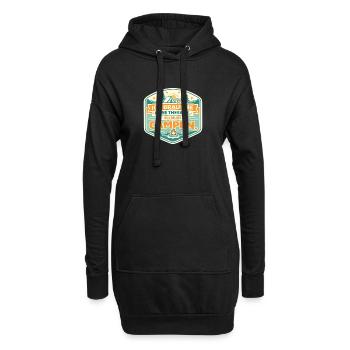 Camping-Humor: Therapie ade - Hoodie-Kleid - Schwarz - Vorne