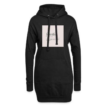 Family First – Heartwarming Family Love Des - Sweat-shirt à capuche long Femme - noir - Devant