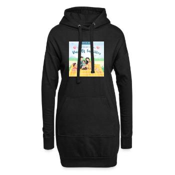 Family First – Heartwarming Family Love Des - Sweat-shirt à capuche long Femme - noir - Devant