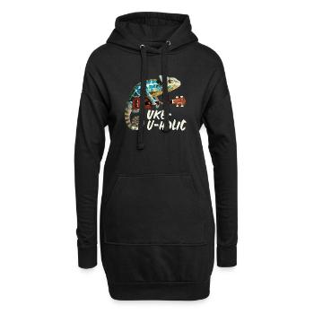 Caméléon Uke-u-holic - Sweat-shirt à capuche long Femme - noir - Devant