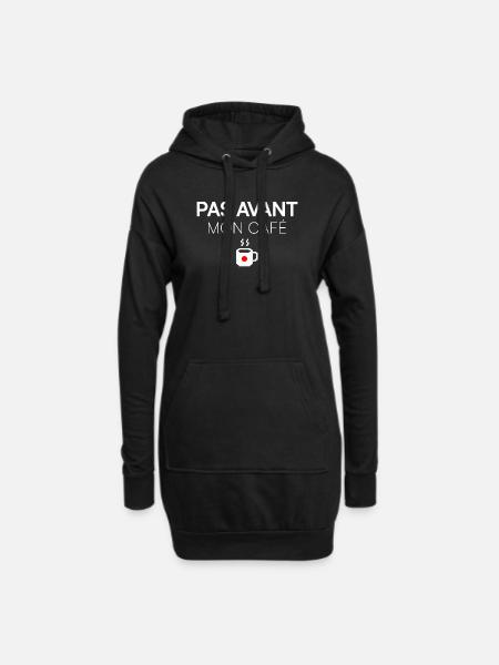 NOT BEFORE MY COFFEE. | Morning Humor - Hoodie Dress - black