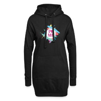 Selbstbewusstsein Character Stärke Coach I Love me - Hoodie-Kleid - Schwarz - Vorne