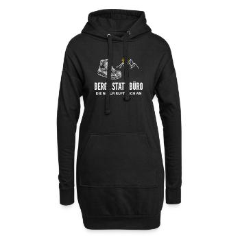 Berge statt Büro-Nature Calls - Hoodie-Kleid - Schwarz - Vorne