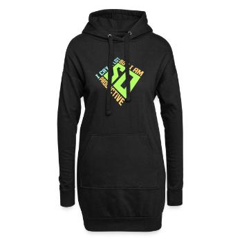 I Cry A Lot But I Am So Productive Lustig Emotion - Hoodie-Kleid - Schwarz - Vorne