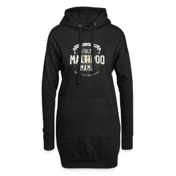 Stolze Maltipoo Mama Glück auf 4 Pfoten - Hoodie-Kleid - Schwarz - Vorne