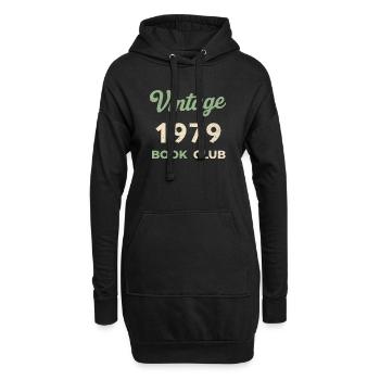 Vintage 1979 Book Club Retro Geburtsjahr Geschenk - Hoodie-Kleid - Schwarz - Vorne