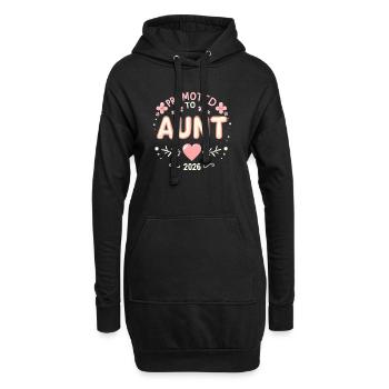 Tante 2026 Tante 2026 Befördert zu Tante 2026 - Hoodie-Kleid - Schwarz - Vorne