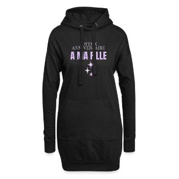 Joyeux anniversaire ma fille  - Sweat-shirt à capuche long Femme - noir - Devant