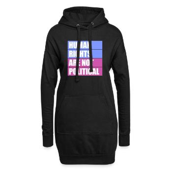 Les droits de l’homme ne sont pas politiques Logo Menschenrechte - Sweat-shirt à capuche long Femme - noir - Devant
