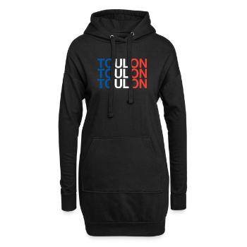Toulon France Frankreich - Hoodie-Kleid - Schwarz - Vorne