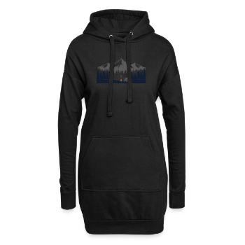 Chemise de camping pour les aventuriers en plein air - Sweat-shirt à capuche long Femme - noir - Devant