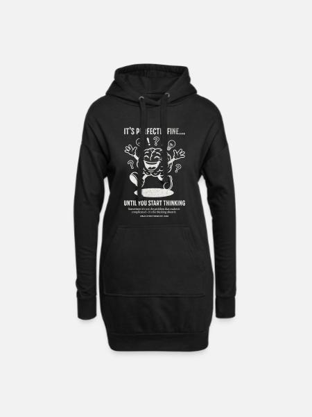 Brain Party: Until You Start Thinking - Hoodie Dress - black