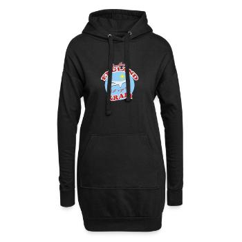 Adieu l’Angleterre. Allons à Krabi. - Sweat-shirt à capuche long Femme - noir - Devant