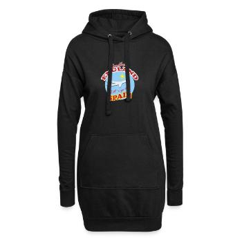 Spanien auf dem Weg: Auf Wiedersehen England - Hoodie-Kleid - Schwarz - Vorne