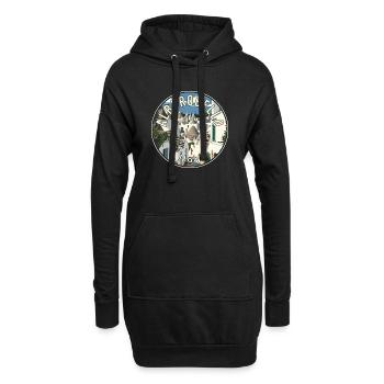 Découvrez la magie du trulli d’Alberobello en Italie - Sweat-shirt à capuche long Femme - noir - Devant