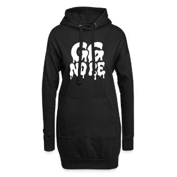 GG No Re Gaming Spruch Horror Typografie - Hoodie-Kleid - Schwarz - Vorne