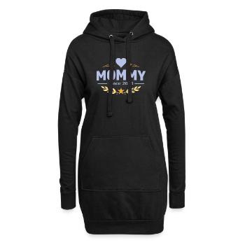 Mama seit 2025 – Proud Mom Design - Hoodie-Kleid - Schwarz - Vorne