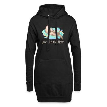Nimm das Flow Otter Duo - Hoodie-Kleid - Schwarz - Vorne