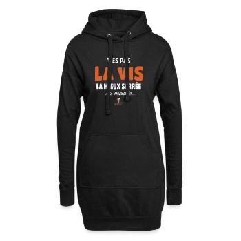 T’es pas la vis la mieux serrée du meuble - Sweat-shirt à capuche long Femme - noir - Devant