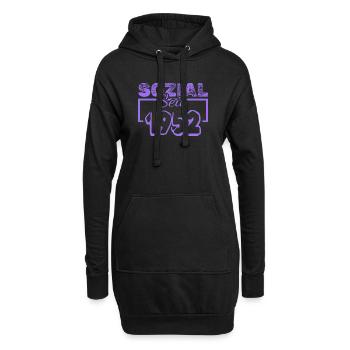 Sozial 1952 - Hoodie-Kleid - Schwarz - Vorne