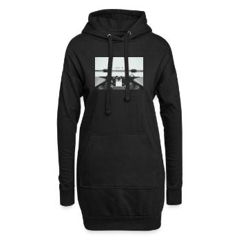 Une page à la fois : conception de machine à écrire - Sweat-shirt à capuche long Femme - noir - Devant